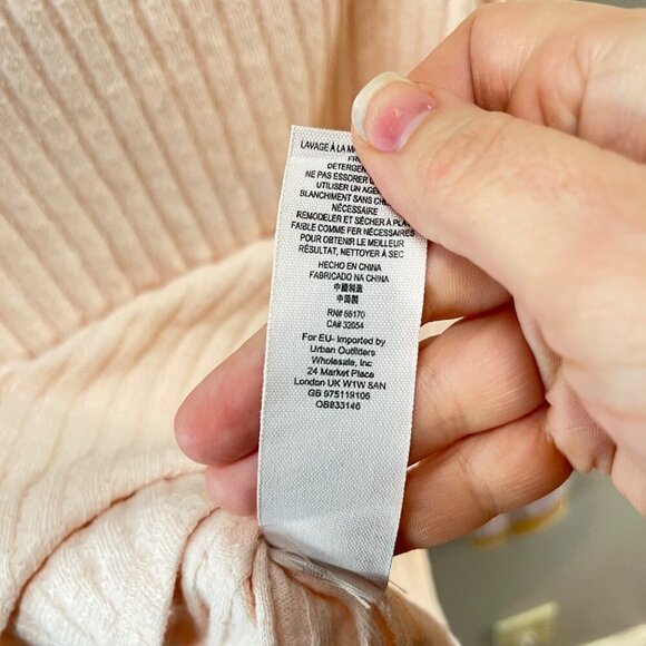 Free People LG Ribbed Knit Long Sleeve Sweater With Mixed‎ Media Cuff - Picture 3 of 6